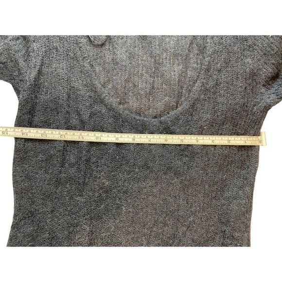 Zara Womens Sweater Wool Alpaca Sccop neck Side tie Knot M Black 5755/122 NWd - Picture 6 of 12